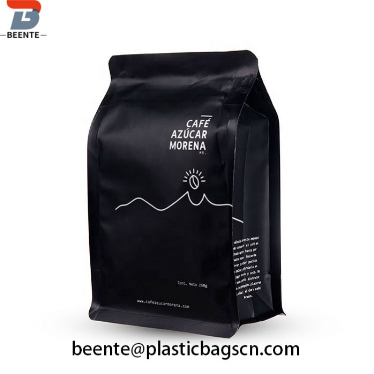 Aluminiumfolie 500g 1kg Plast Kaffepåse med platt botten