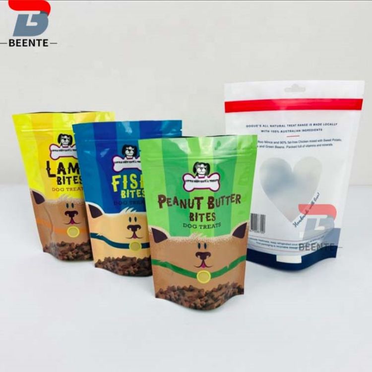 Pet Food Bag Plast Kattsand förpackningspåse Dog Treat Pet Food Pack Stand Up Pouch